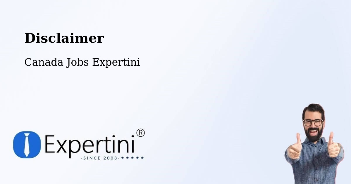 Disclaimer – Sarnia - Canada Jobs Expertini